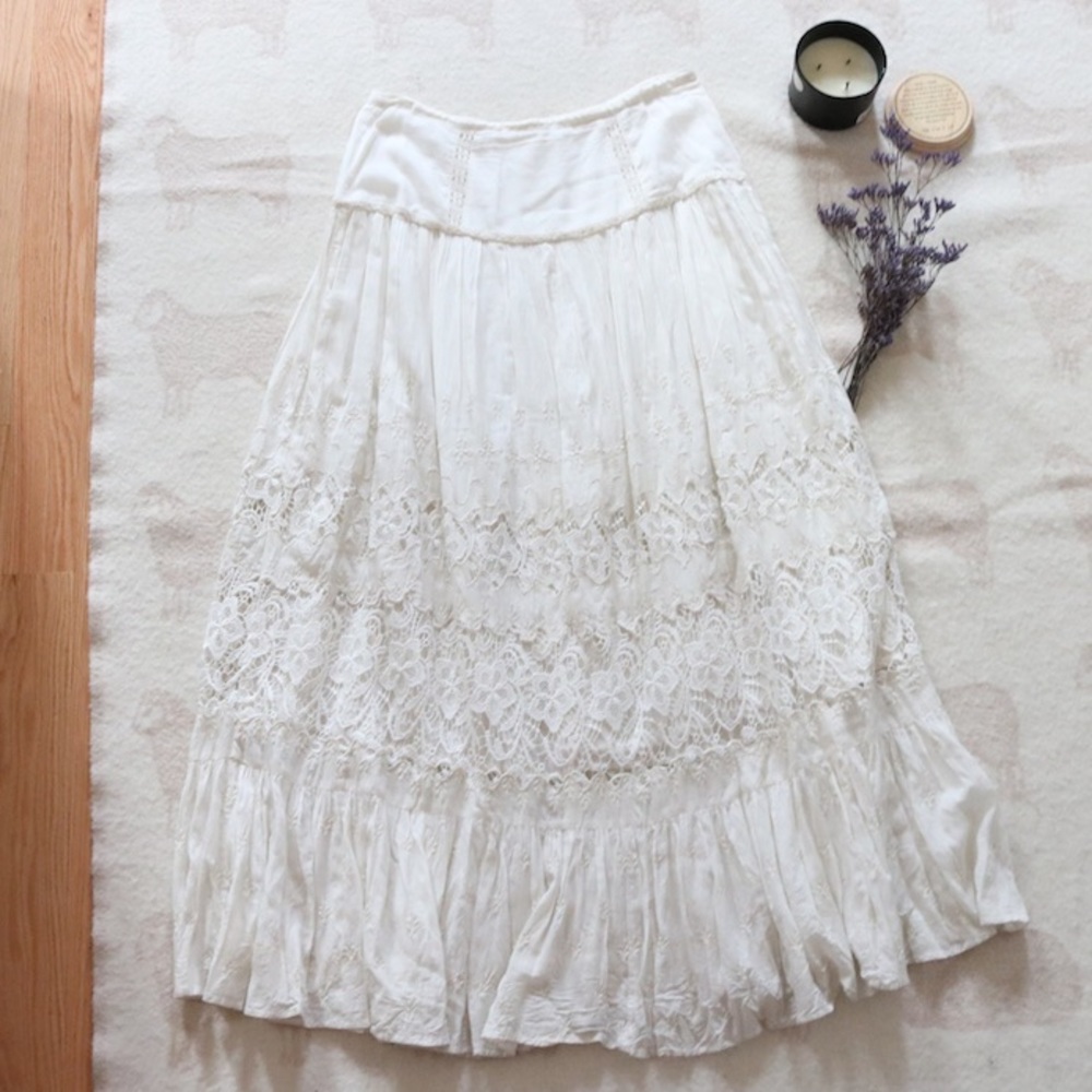 Vintage Free People | Lace Maxi Skirt - Picture 6 of 7